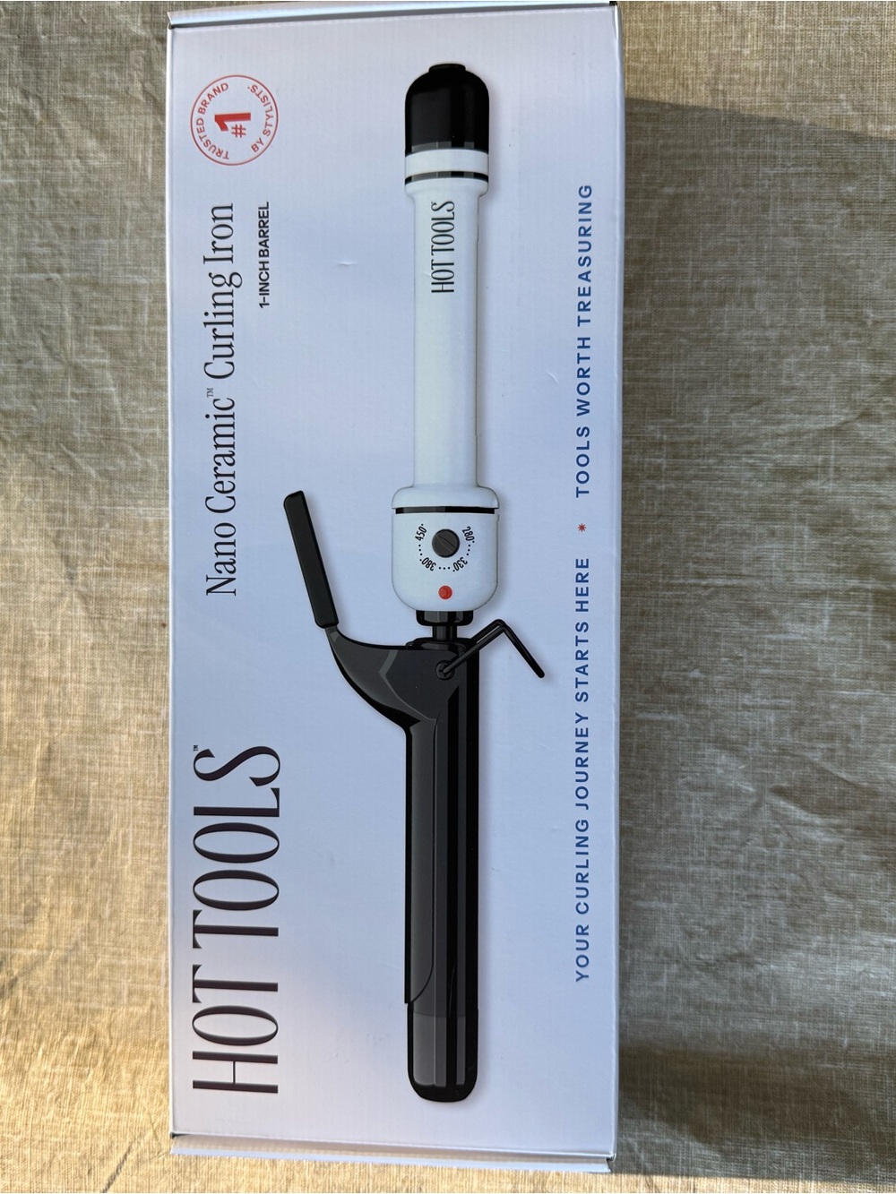Hot Tools White & Black Nano Ceramic Curling Iron - 1 Inch Barrel